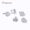 Fashion Shiny Cubic Zirconia Round Fastener Earring Clasps Hooks 18K Gold Plated Earring Hooks For DIY Women Ear Jewelry Making