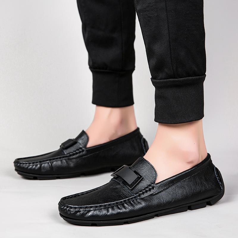 2025 Loafers Shoes For Men Male Boat Shoes Leather Man Moccasins Mens Driving Shoes Casual Shoe Slip On Flats Mocasines Hombre