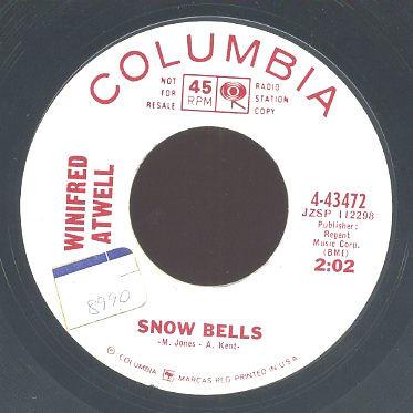 

7inch Record WINIFRED ATWELL - Snow Bells 443472PROMO Columbia 1966 US Jazz Used