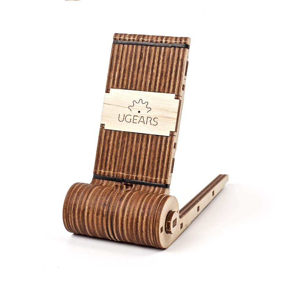 Ugears Wooden Smartphone Assembly Smartphone Wooden Puzzle Handmade for Adults and No Glue 3D Puzzle Holder, Toy, Stand, Model, Seniors, Required,