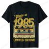 Fashion Birthday Gift for Men T-shirt Vintage Made in 1985 40th Birthday 40 Years Old Tops Summer Streetwear Short Sleeve Tees