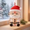 Lead Free Glass Cup Christmas Santa Straw Cup, High Borosilicate Tumbler, Durable Heat Resistant Mug Reusable Drinking for Cold Beverages And Festive