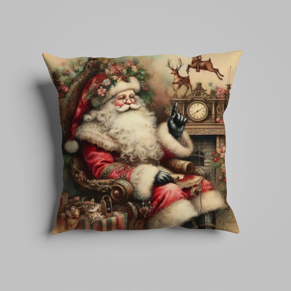 Kissenbezug luxuriös Heimbüro, Sofa dekorativ Mehrgrößen Autositzkissen, Kissenbezüge Weihnachtsmann Weihnachten Retro
