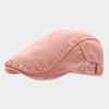 Washed Distressed Denim Work Cap Reverse Beret