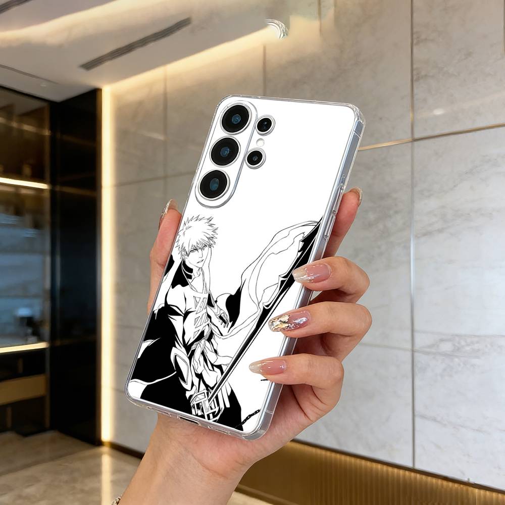 Hot anime-B-L-E-A-C-H Phone Case For Samsung S25,S24,S21,S22,S23,S30,Ultra,S20,Plus,Fe,Lite Transparent Cover