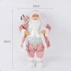 Christmas Decorations pink Santa Claus Dolls Standing Christmas Figurine Holiday Decoration Ornaments Layout Window Decoration