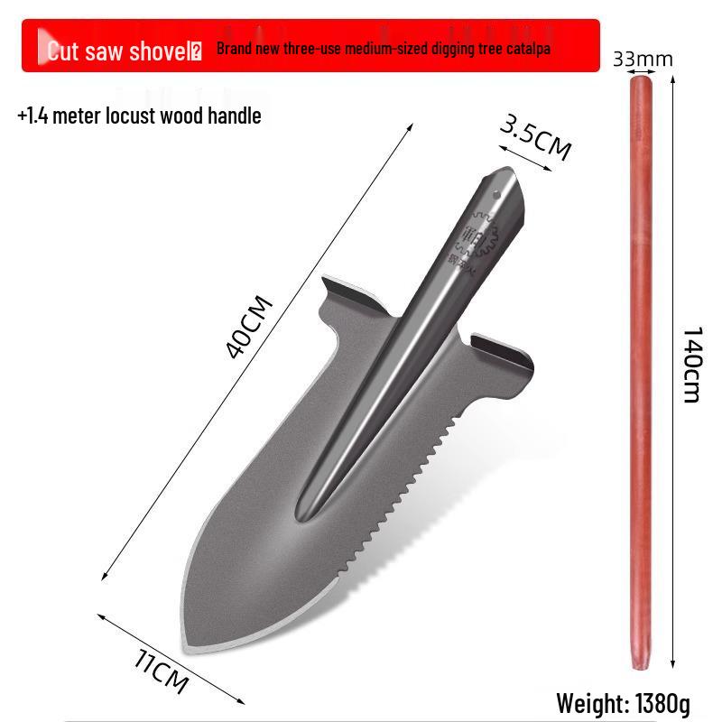 Military Camouflage Pointed Shovel - Manganese Steel Garden Tool for Digging, Soil Loosening, and Tree Planting