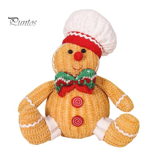 

Пряничный человечек, плюшевая рождественская кукла, мягкая игрушка, сидящее печенье, пряничный праздничный декор для рождественского новогоднего подарка B