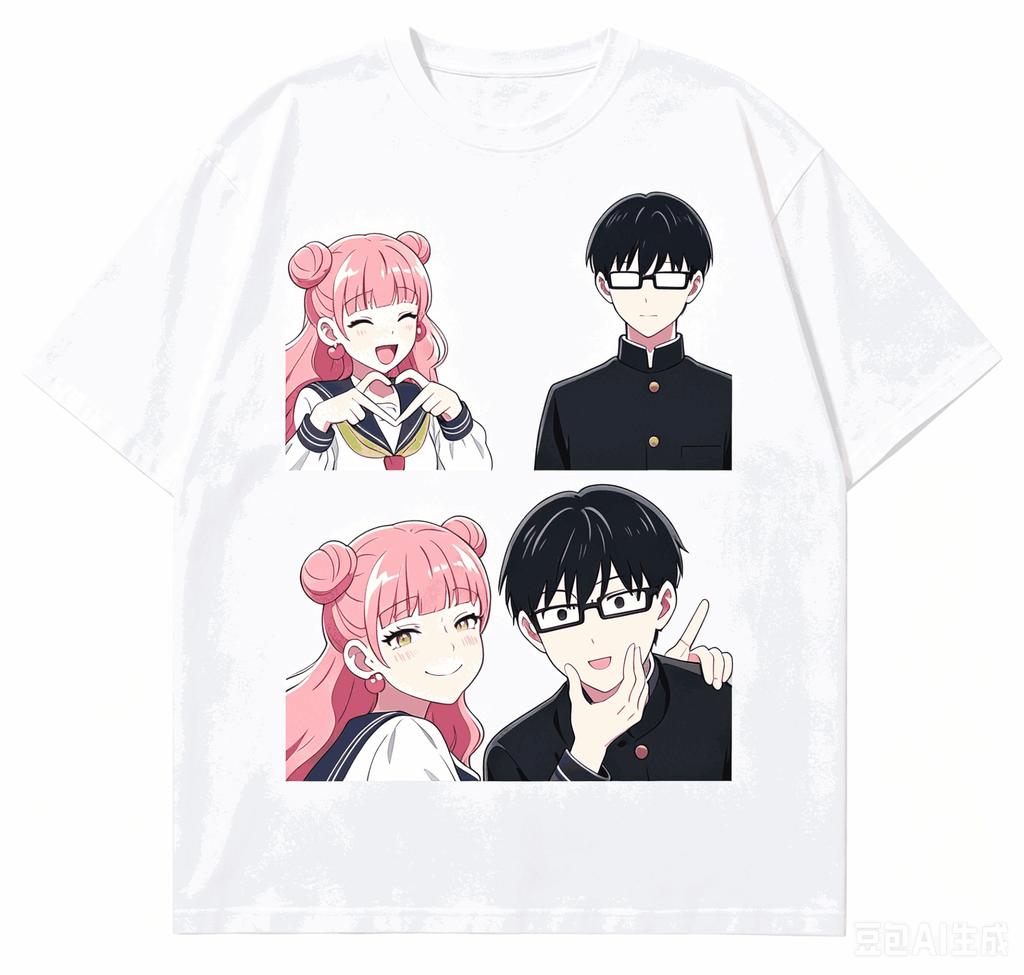You and I Are Polar Opposites Anime Lover T-shirt Harajuku Cotton New Model High Street Retro O