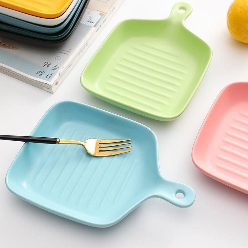 Nordic Geschirr Platte Kreative Net Promi Haushalt Einzigen Griff Backformen Keramik Ofen mit Niedlichen Platten
