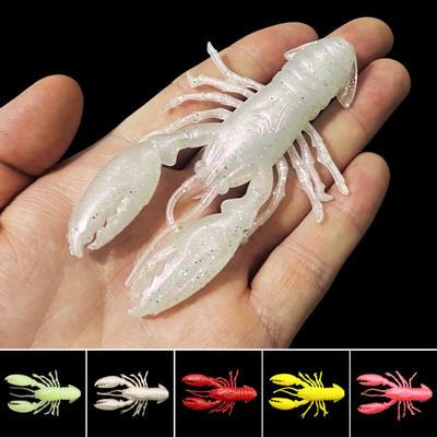 Shrimp Soft Bait Fishing Lure with Sharp Hooks Realistic Looking Vibrant Color Streamlined Artificial Lure Fake Bait