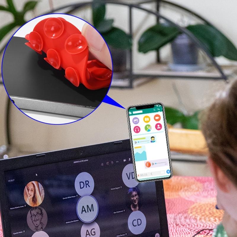 Suction Phone Case Mount,Silicone Phone Suction Grip for Smartphone AntiSlip Handsfree Mobile Holder