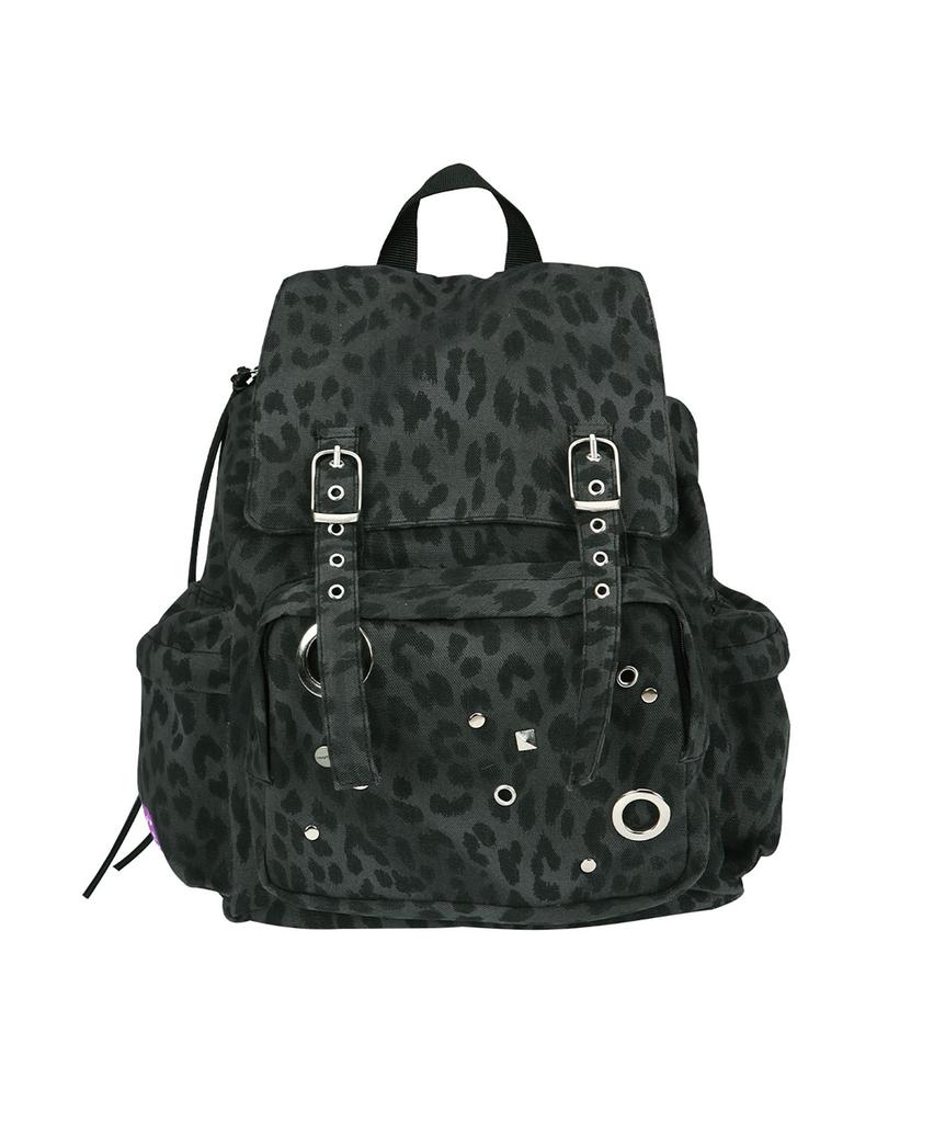 Yeomim Raw Layout Backpack (Leopard Charcoal)