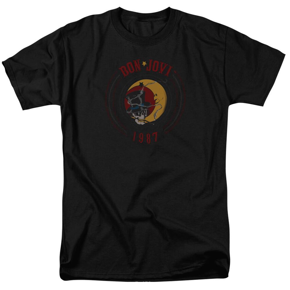 Bon Jovi 1987 T Shirt Licensed Rock N Roll Band Music Merchandise Black S