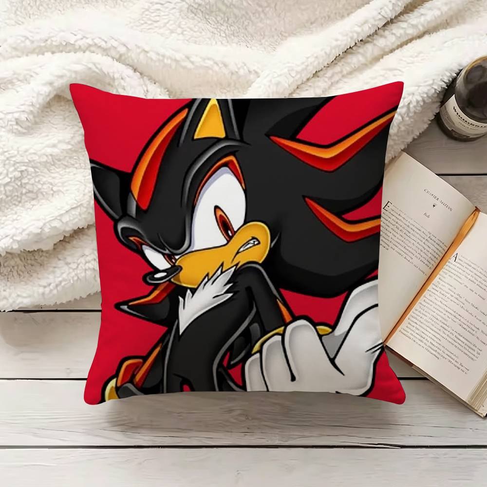 Shadow The Hedgehog Various Sizes Square Pillow Case For Car Home Bedchamber Decor