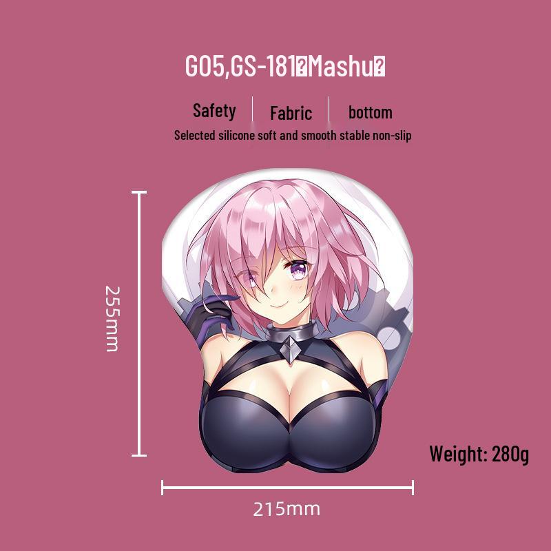 Beautiful Anime 3D Silicone Wrist Rest Mouse Pad - Creative Design, Hot Selling