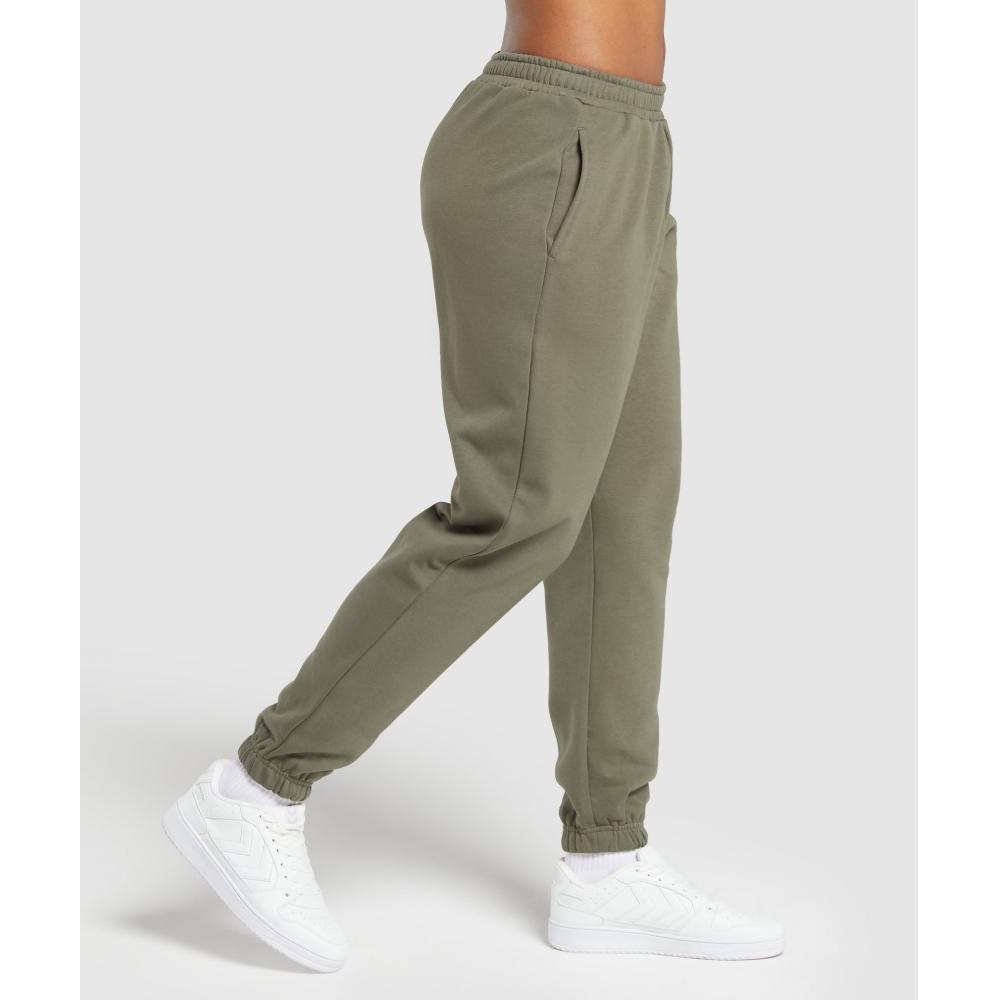 Gymshark Tréninkové fleecové tepláky základní zelená B7a4d Ech1