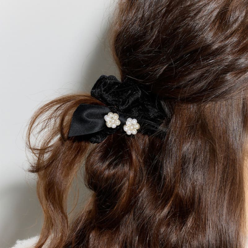 Les Bijoux Philosophy LB_Velvet Ribbon Hair Scrunchie_2color