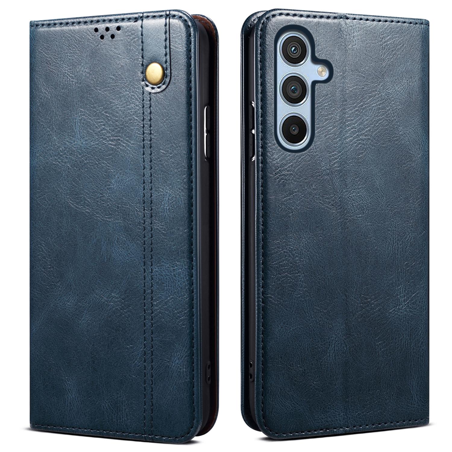 

For Samsung Galaxy A05s 4G Case Mobile Phone Cover Stand Wallet TPU+PU Leather Shell Blue