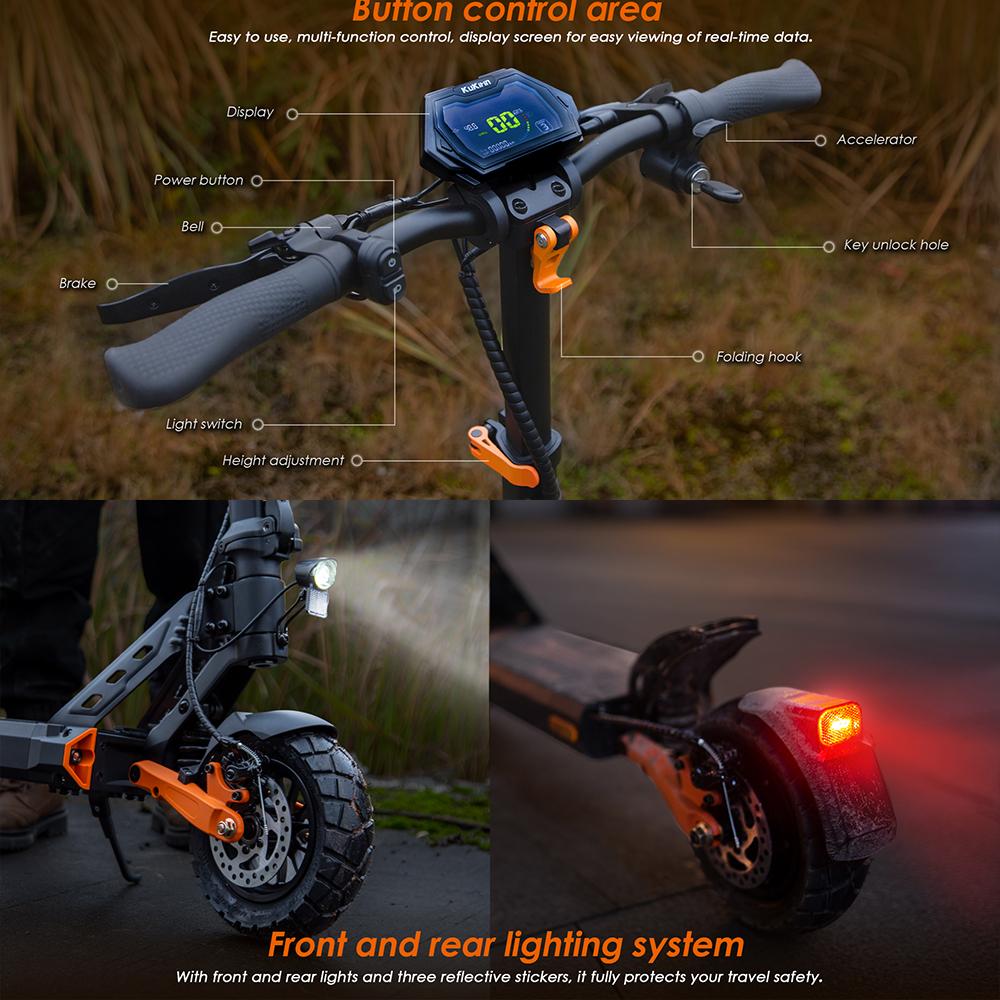 KuKirin G2 Pro VMP mit DGT-Zertifizierung, Elektroroller, 500-W-Motor, 48-V-15-Ah-Akku, 9-Zoll-Schlauchlosreifen