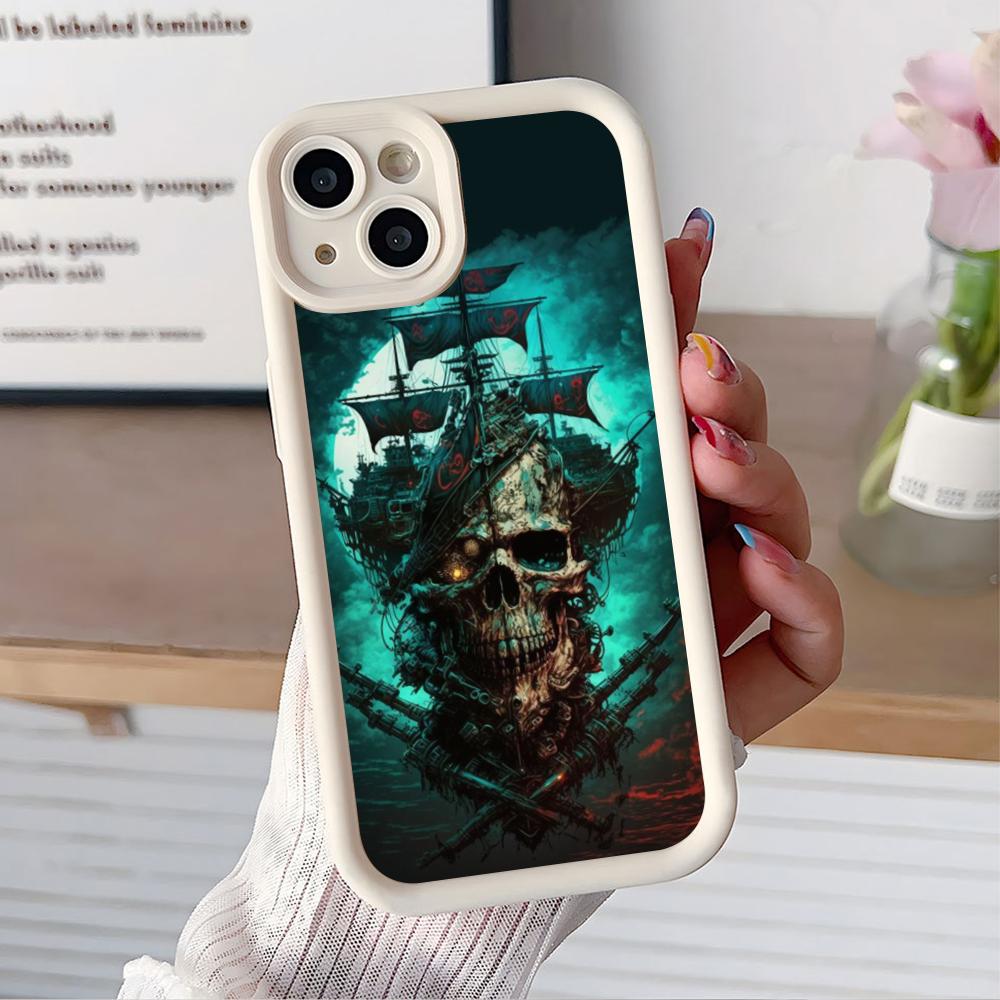 Pirate Corsair Mobile Phone Case for iPhone 17 16 15 14 13 12 11 Air Pro Max Plus Thicken TPU Colorful Cover Pretty Cover Luxury