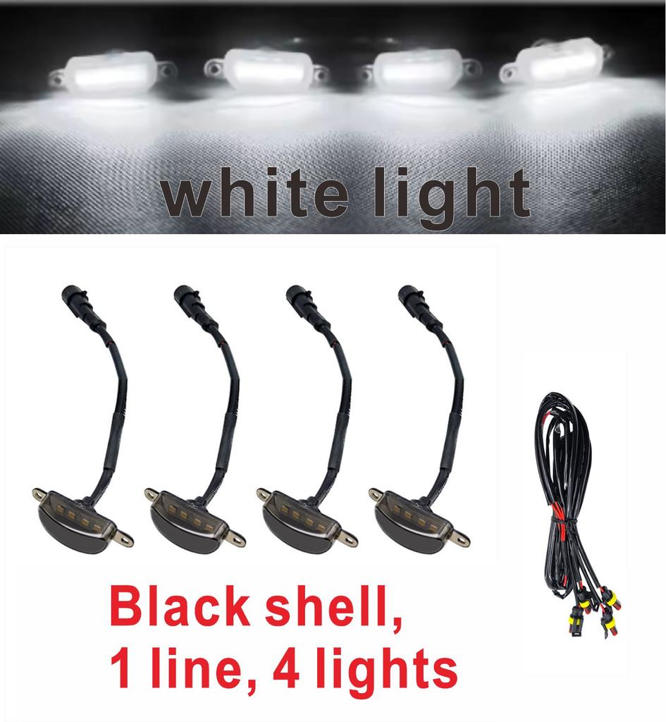 Car Front Face Modification Universal Daytime Running Light Grille Led Small Yellow Light Universal for SUV, Pickup Truck, Sedan