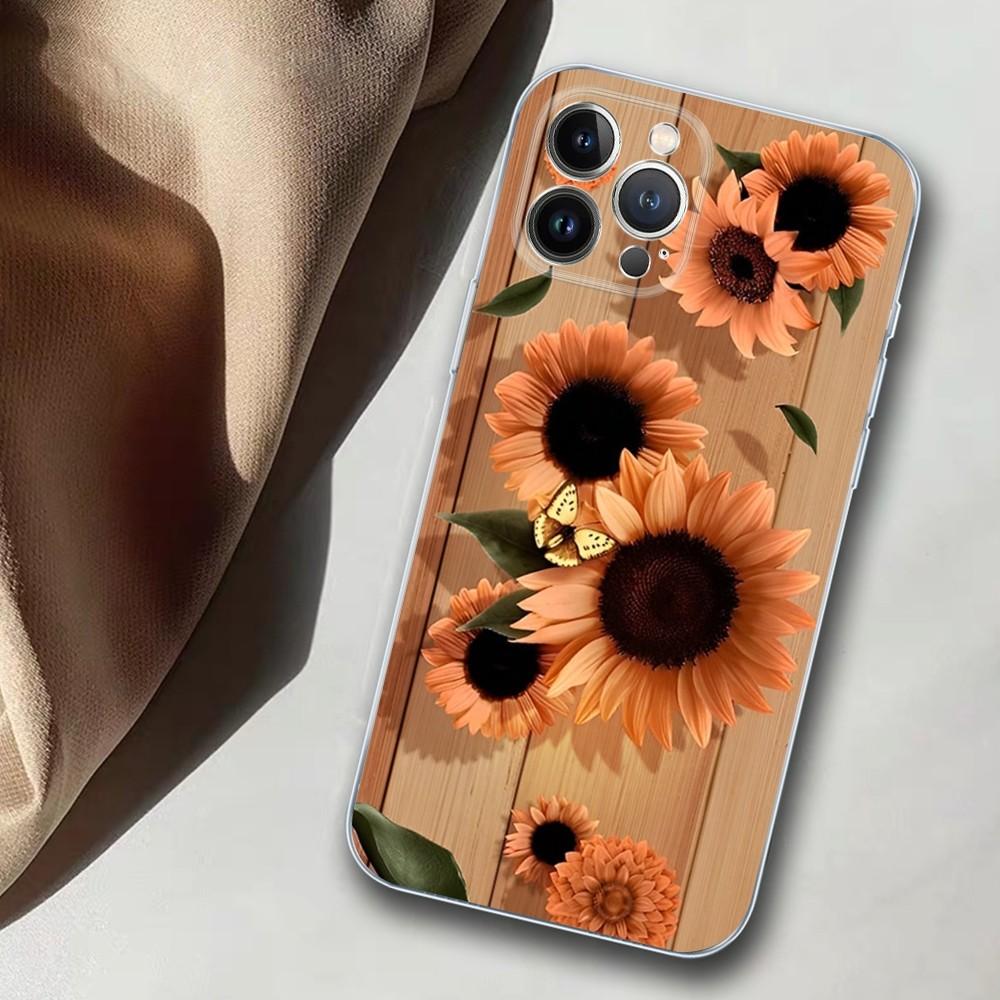 Sunflower Phone Case For iPhone 14 11 12 13 Mini Pro XS Max Cover 6 7 8 Plus X XR SE 2020 Funda Shell