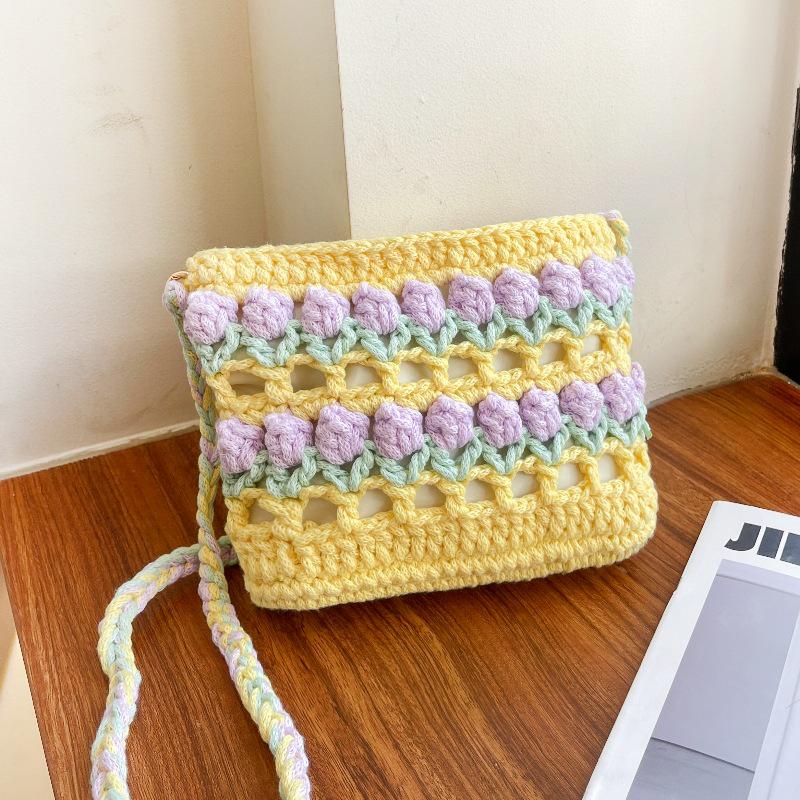 Regnbågstulpan DIY-kit: Handstickad Sommar Dopaminväska - Axel/Crossbody