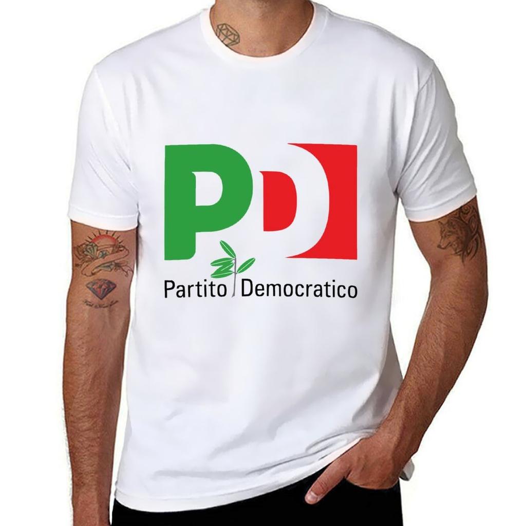 Partito Democratico PD T-Shirt t shirt man casual man t shirts high quality luxury brand T-Shirt