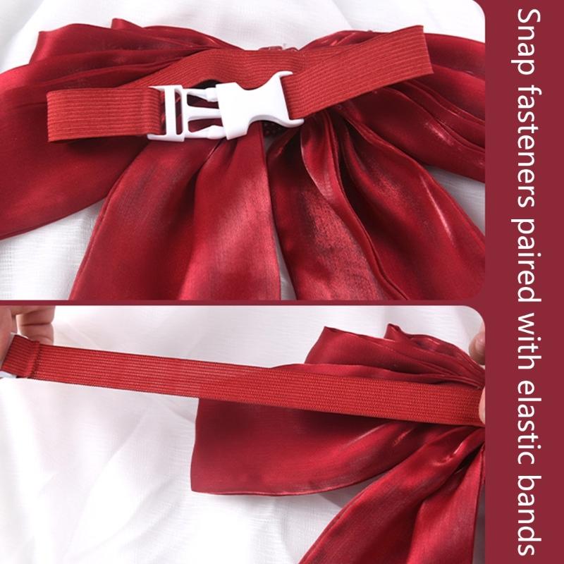 2Pieces Elegant Large Bowknot Curtain Holdbacks Straps Window Drapery Tiebacks Clips Wedding Accessories Decoration