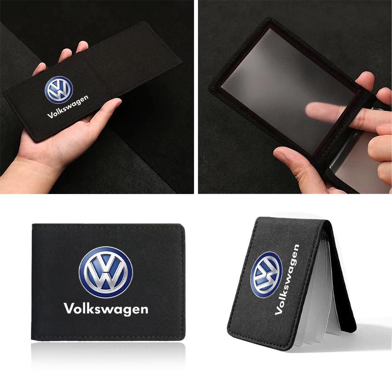 PU Leather Credit Card Case Car Driving Documents Protective Case For Volkswagen Golf-5 6 7 MK6 Jetta Lavida Polo Tiguan Passat B5 B6 B7