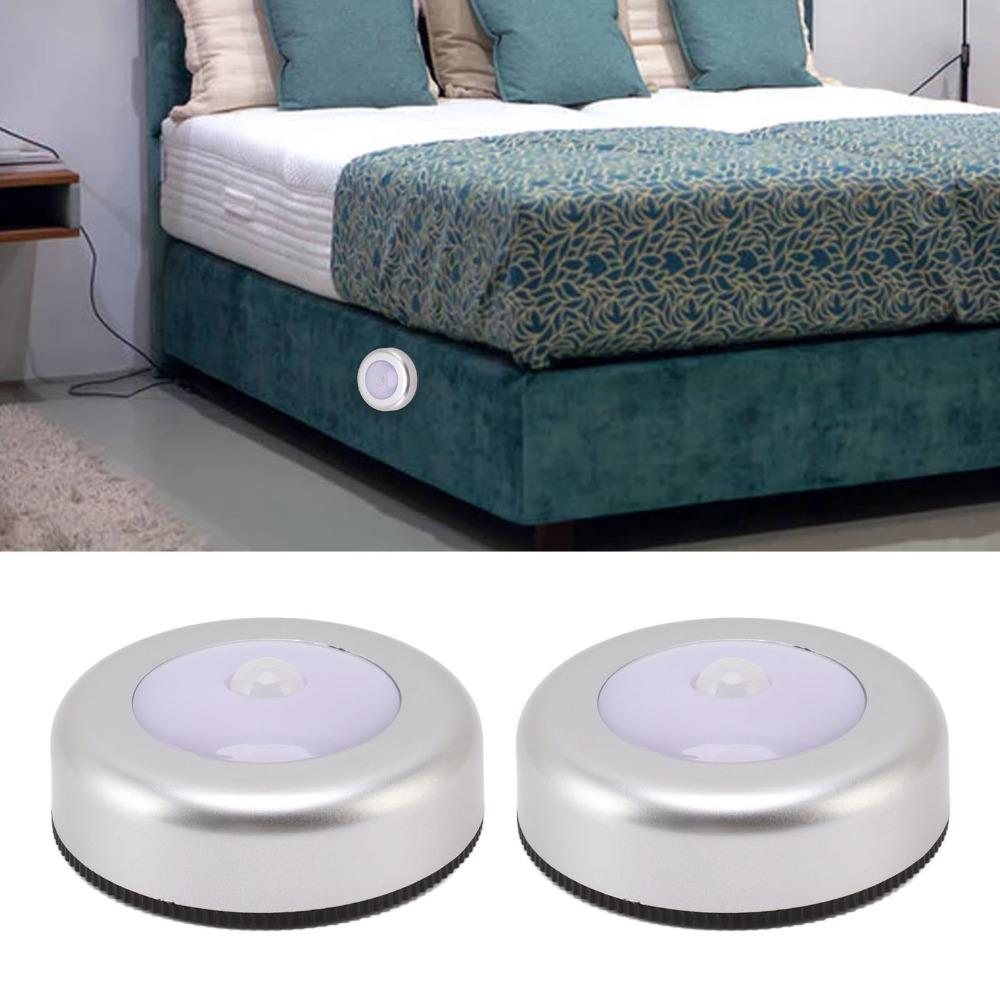 2 Pack Battery Powered LED Induction Lamp Small Sensing Lamp Eye Protection Night Light  Closet