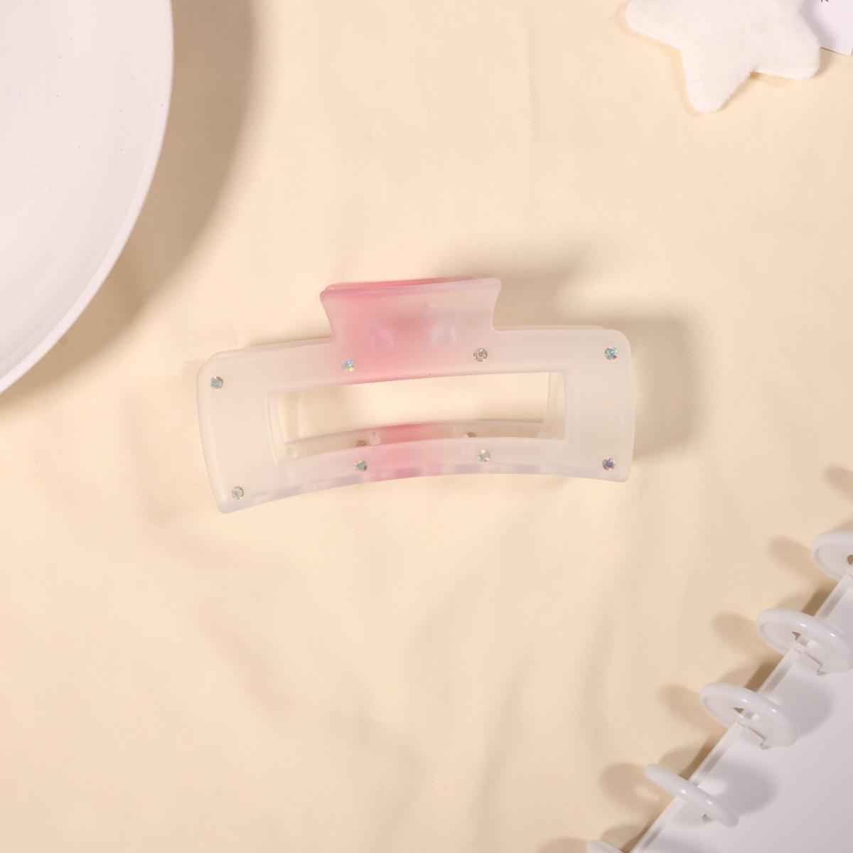 

Gradient Frosted Square Jelly Hair Clip - Women s Hair Accessory