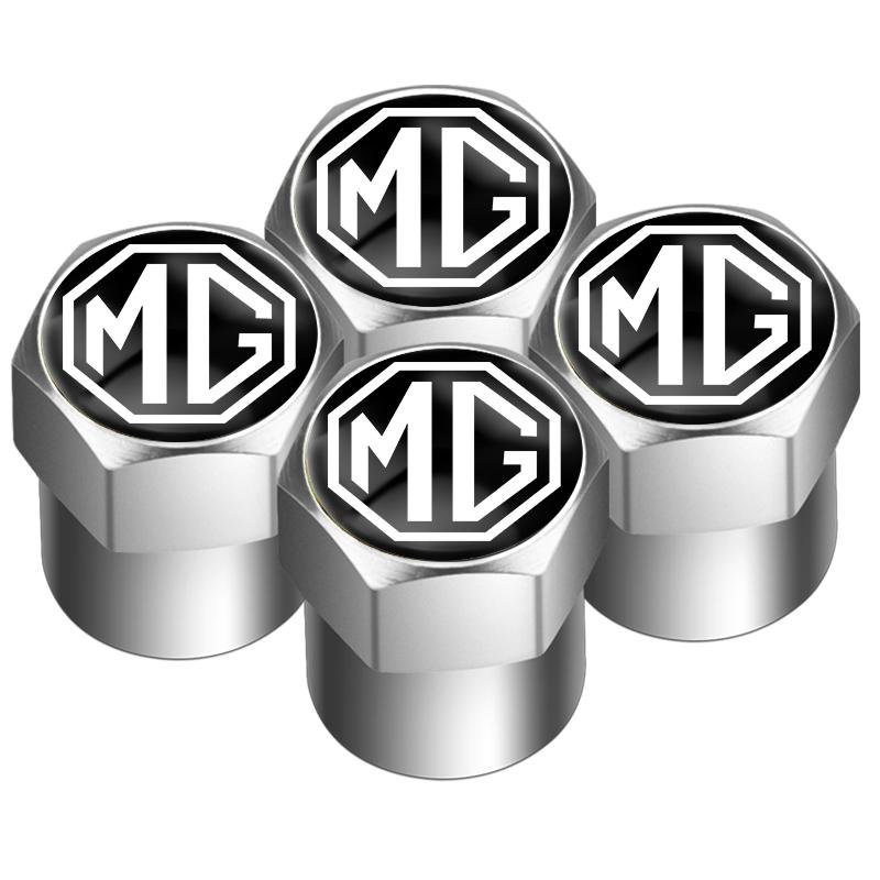

4pcs Car annual inspection sticker/auto Metal Wheel Tire Valve Caps Stem cover for MG 6 350 42 550 ZT ZS HS GS 3 TF 5 RX5 ZR GT серебряный