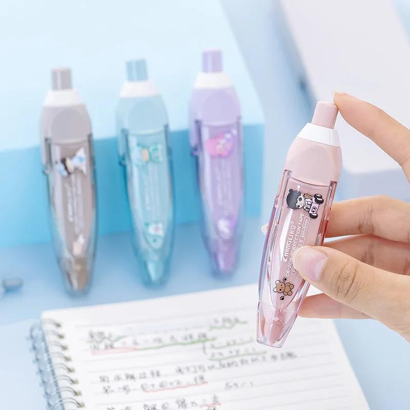 1 ks 5mm6m Barevná oválná korekční páska ve tvaru tužky Rozkošná korekční páska Nástroje pro opravu chyb Kancelářské školní potřeby Psací potřeby