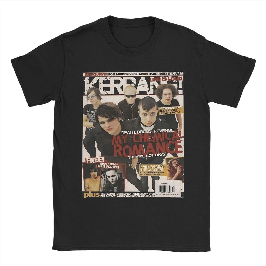 MCR Fanart T Shirt Summer My Chemical RoUnisexce Pure Cotton TShirts For Adult Fashion Casual Tee Shirt ShortSleeved Vintage Tops