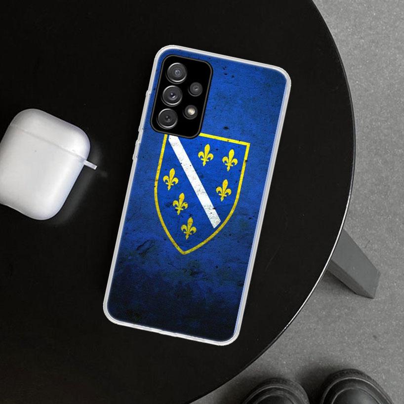 Bosnia And Herzegovina Flag Phone Case Cover for Samsung Galaxy A12 A22 A32 A52 A72 A02S A51 A50S A31 A20S A10S Note 20 Ultra 10