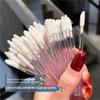 50pcs Micro Application Brushes, Precision Micro Application Brushes, Mink Hair Brush, ABS Plastic Handle For Eyelash Extension Nails and Eye Lines