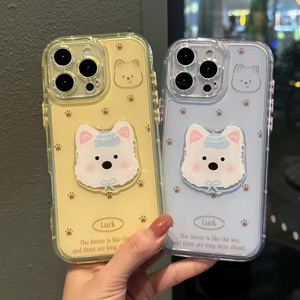 Cute cartoon 15Pro/14Promax puppy patch mobile phone case for iPhone15promax/12Pro