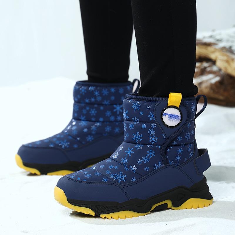 Cross-border Children's Cotton Shoes Boys and Girls Thickened Cotton Shoes Winter Middle and Older Children's Snow Boots Warm Cotton Boots