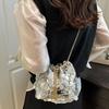 Shiny Glitter Evening Banquet Bag Blingbling Tassel Large Capacity Sequin Shoulder Bag Light Luxury Metal Chain