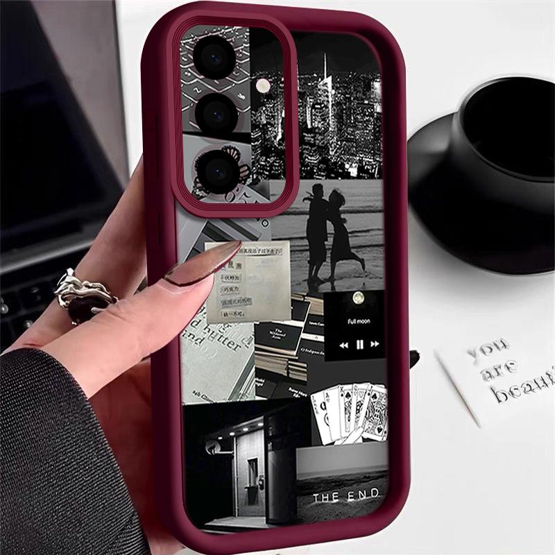 Creative Splicing Pattern TPU Case For Samsung Galaxy S26 S25 S24 S23 S22 Ultra S23 FE A57 A17 A56 A55 A15 A16 A36 A37 5G Cover