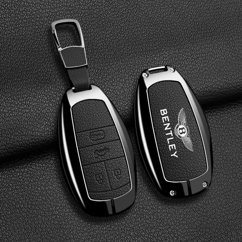Zine Alloy Car Key Case Cover Shell Holder For Bentley Flying Spur Continental GT Bentayga Mulsanne Protector Remote Accessories HL1