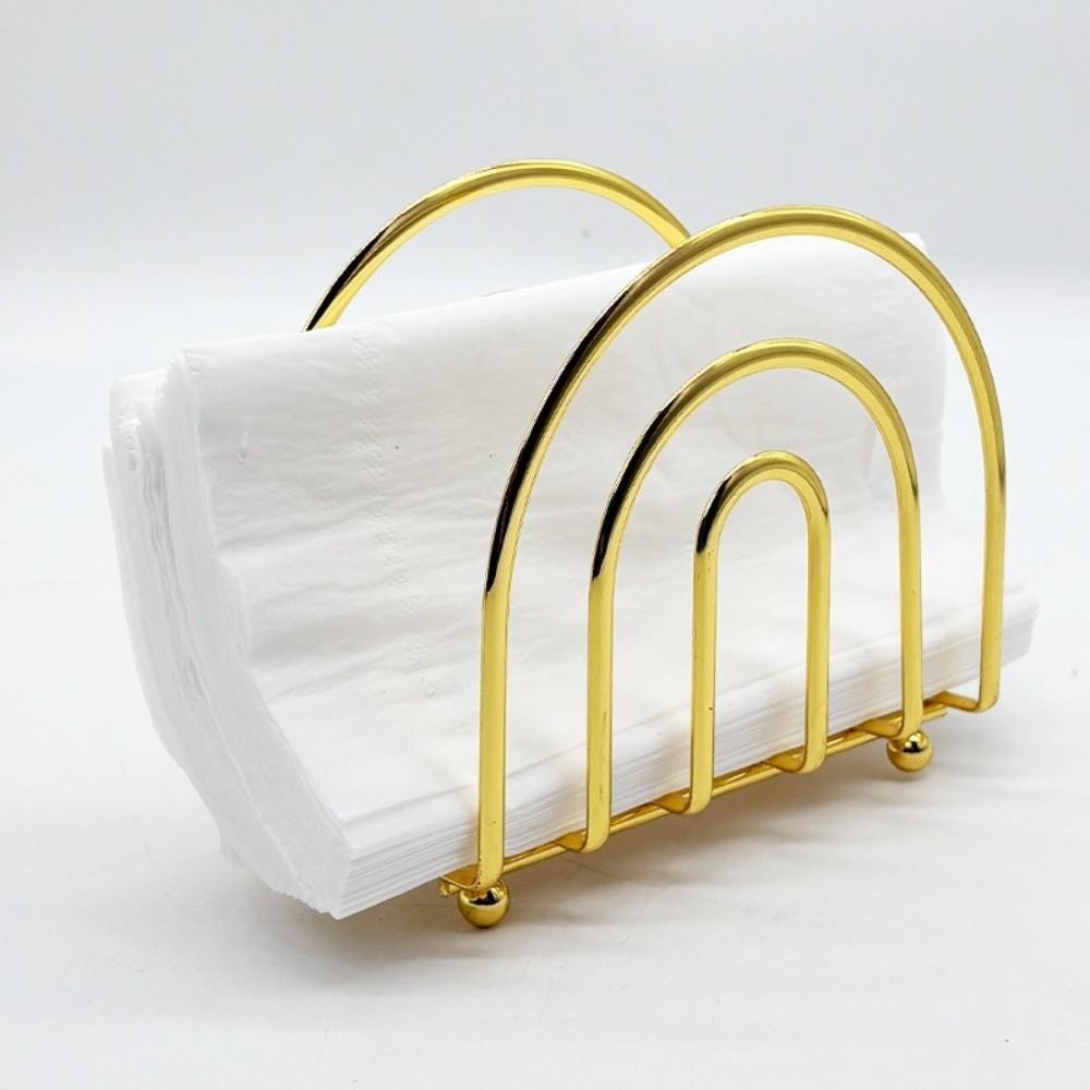 Metal Napkin Holder Hollow Tissue Dispenser Stable Paper Napkin Organizer  Dinner Table