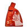 Large Capacity Knitted Handbag Cartoon Pattern Chinese Style Knot Wrist Bag Red Color Weave Pattern Woven Bag Year of the Horse