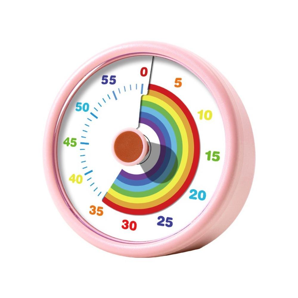 60 Minutes Countdown Alarm Clock Round/Square Kitchen Timer Cartoon Visual Timer  Reading Room