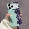Luxurious Blue Lace Phone Case For IPhone 17 16 16E 15 14 13 12 11 Pro Max Iphone 15  Plus 13 Matte Funda Cover Case