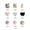 Little Panda Paw Bow Diy Flocking Resin Nail Art Decorations – Autumn/Winter Sweet Girl Style