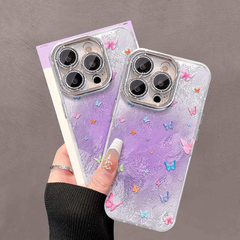 The Colorful Butterfly Is Suitable for Apple 16pro Phone Cases, Huawei P70, 15 Fresh and Elegant, 14 High-end, and 13 Shockproof