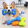 Dog Bite-Resistant Rubber Bone Toy - Interactive, Sounding, Molar Pet Entertainment